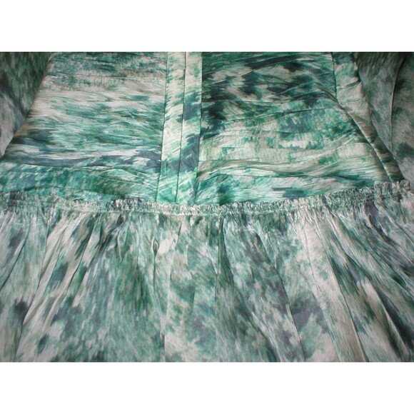 New 38 Carlos Miele Womens 4 Silk Runway Gown Dress Strapless Silk Green Snake - Picture 11 of 13